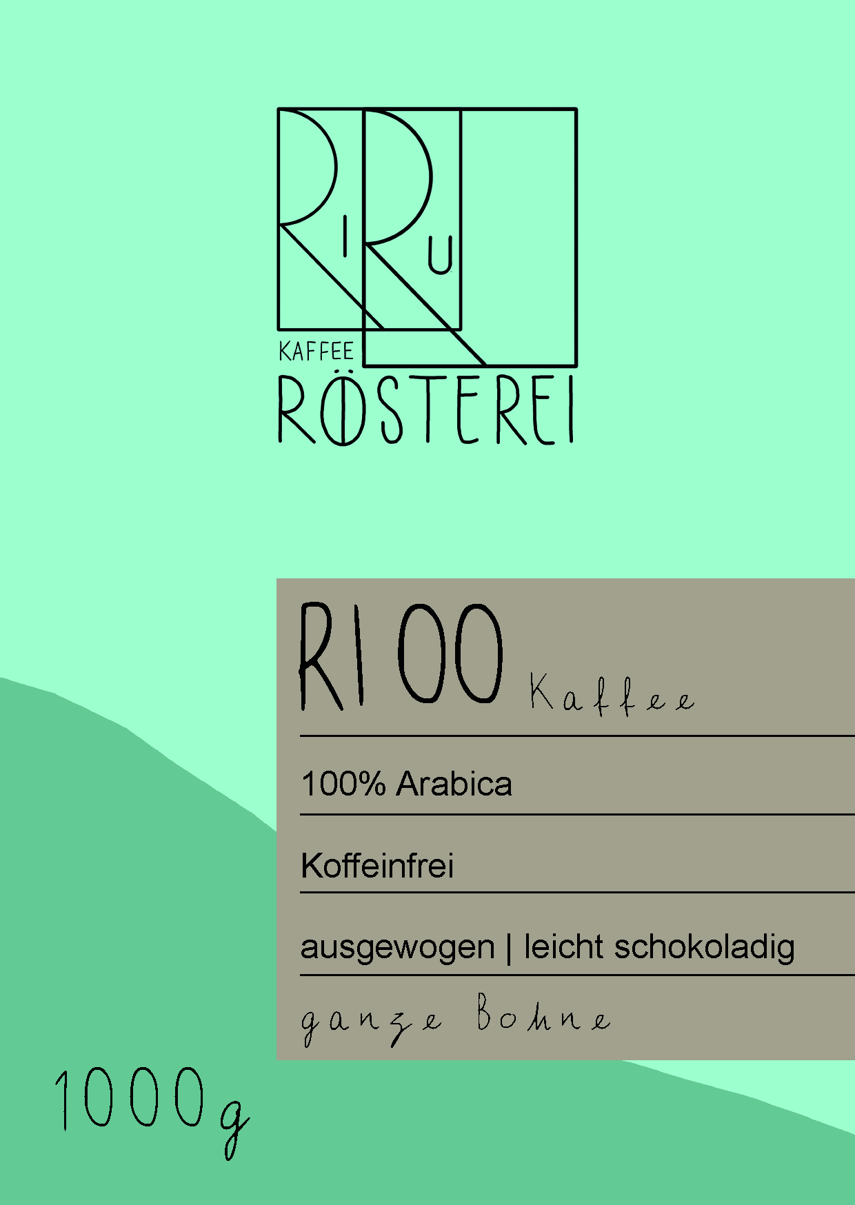 RI00_1000g_Vorderseite_ganzeBohne (1) RI00 Kaffee - 100% Arabica, entkoffeiniert
