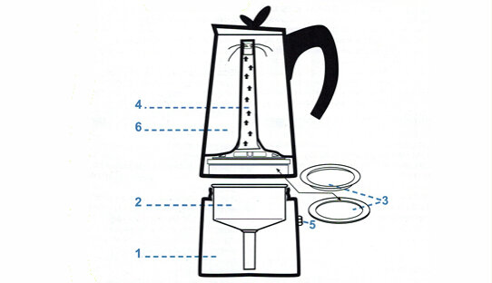 Espressokocher Venus 4 Tassen